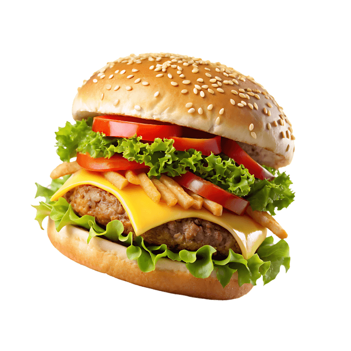 A delicious cheeseburger